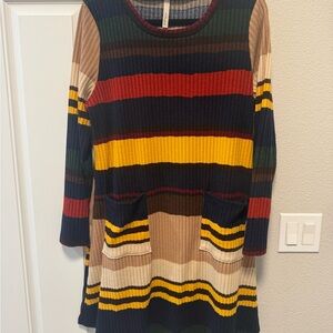 Gilli Colorful Striped Knit Top